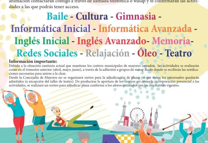 ALCALÁ DE HENARES/ Los Centros de Mayores comenzarán sus clases online en octubre