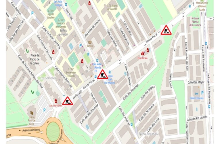 Cortes de tráfico durante la semana del 30 de noviembre al 6 de diciembre con motivo de obras de mejora de la movilidad