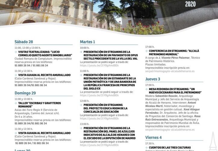 ALCALÁ DE HENARES/ Así se celebrará el XXII Aniversario como Ciudad Patrimonio de la Humanidad