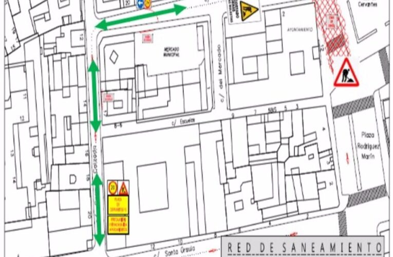 ALCALÁ DE HENARES/ Cortes de tráfico por la renovación del colector de la Plaza de Cervantes