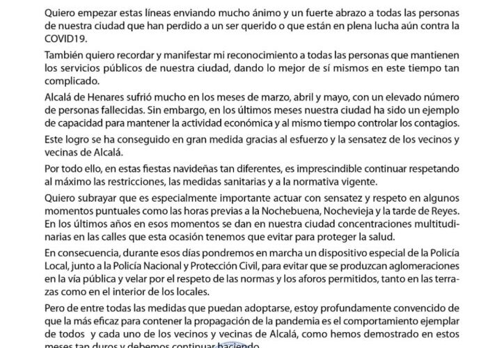 ALCALÁ DE HENARES/ Así es el dispositivo para evitar aglomeraciones durante las navidades
