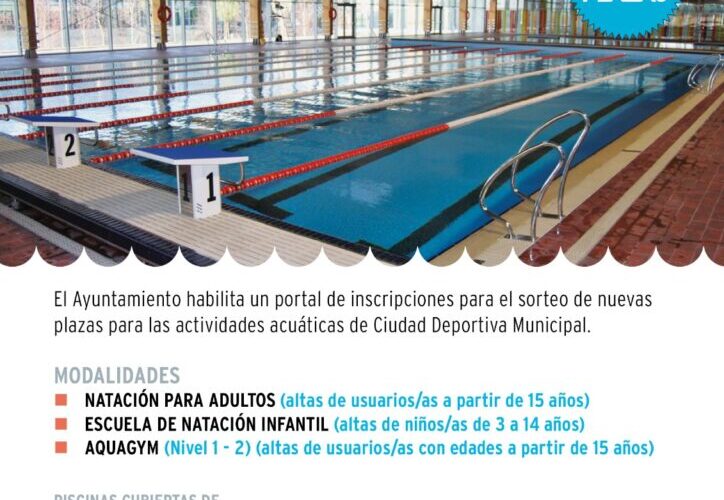 ALCALÁ DE HENARES/ Así es el sorteo de plazas para actividades acuáticas de la Ciudad Deportiva