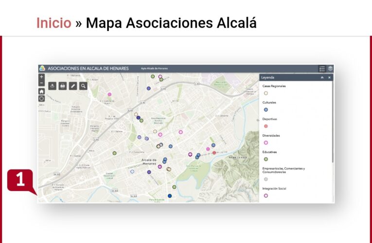 Ya se puede consultar en la web municipal un nuevo mapa de información geográfica: “Asociaciones de Alcalá”