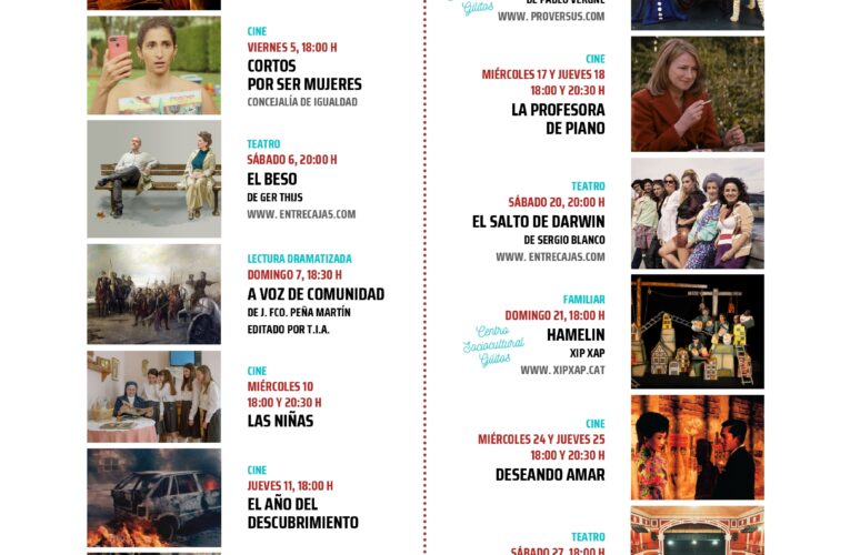 La Concejalía de Cultura presenta la programación del Teatro Salón Cervantes para el mes de marzo