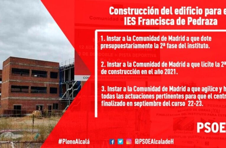 ALCALÁ DE HENARES/ Unidas Podemos: “Sorprende la rapidez para hacer el Zendal y no para acabar un instituto”