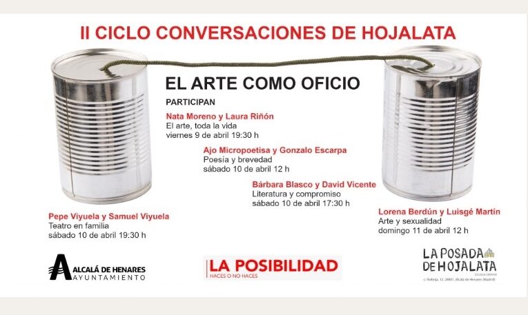 Vuelve el ciclo “Conversaciones de Hojalata”, con una segunda edición centrada en «El arte como oficio»