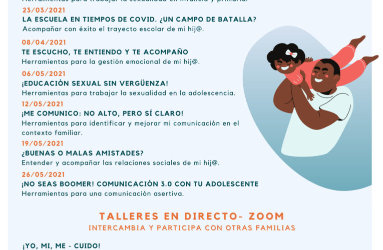 Servicios Sociales lanza un programa de talleres de capacitación familiar gratuitos y on line