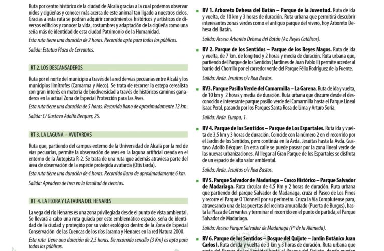 Ocio verde en Alcalá de Henares: Vuelven las rutas de educación ambiental