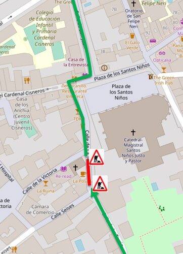 Trabajos de renovación del saneamiento en calle Tercia