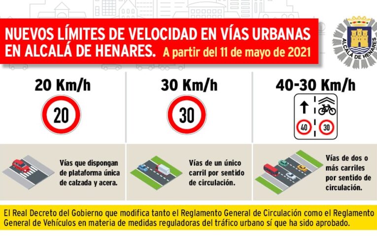 ALCALÁ DE HENARES/ La ciudad se adapta a los nuevos límites de velocidad en vías urbanas