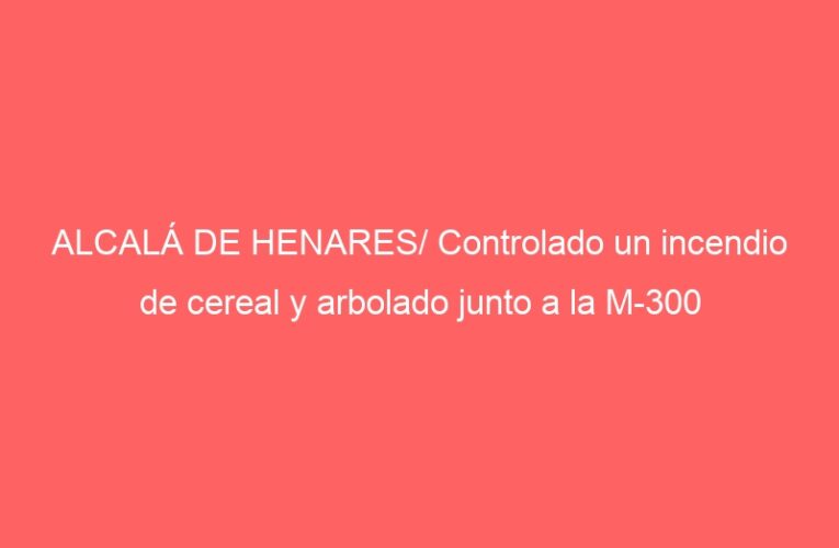 ALCALÁ DE HENARES/ Controlado un incendio de cereal y arbolado junto a la M-300