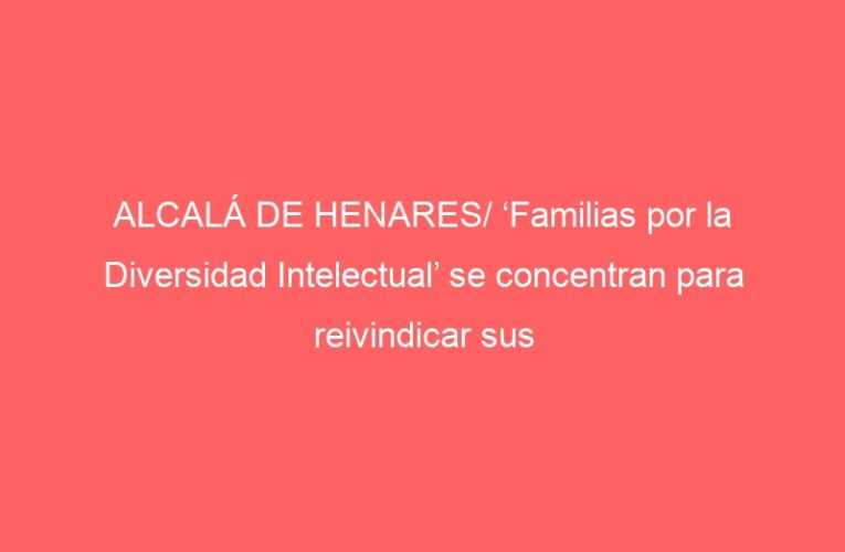 ALCALÁ DE HENARES/ ‘Familias por la Diversidad Intelectual’ se concentran para reivindicar sus necesidades