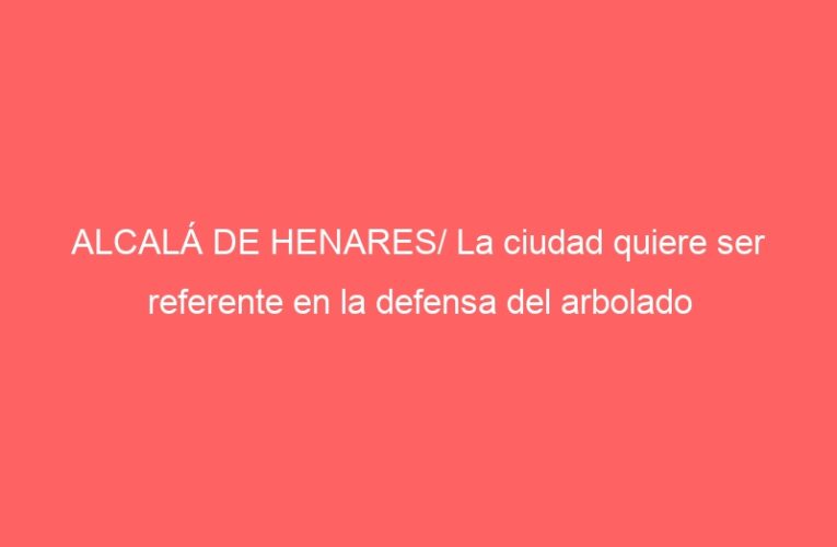 ALCALÁ DE HENARES/ La ciudad quiere ser referente en la defensa del arbolado