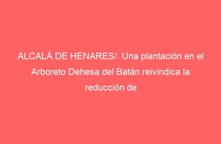 ALCALÁ DE HENARES/  Una plantación en el Arboreto Dehesa del Batán reivindica la reducción de residuos