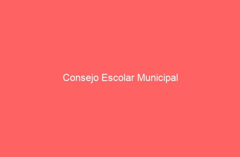 Consejo Escolar Municipal