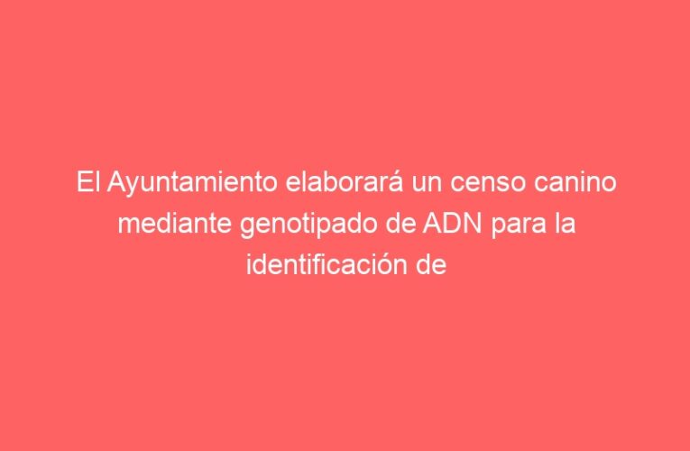 El Ayuntamiento elaborará un censo canino mediante genotipado de ADN para la identificación de perros en Alcalá de Henares