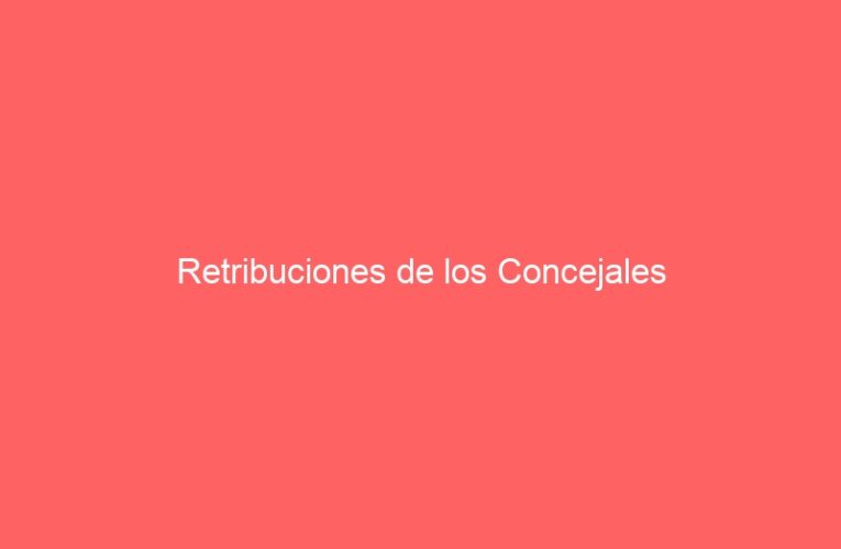 Retribuciones de los Concejales
