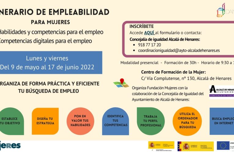 Abierto el plazo de inscripción para los talleres “Empoderamiento de Mujeres para el Empleo”