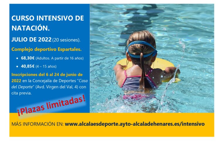 El 6 de junio abre el plazo de inscripción para el curso intensivo de natación en el Complejo Deportivo Espartales