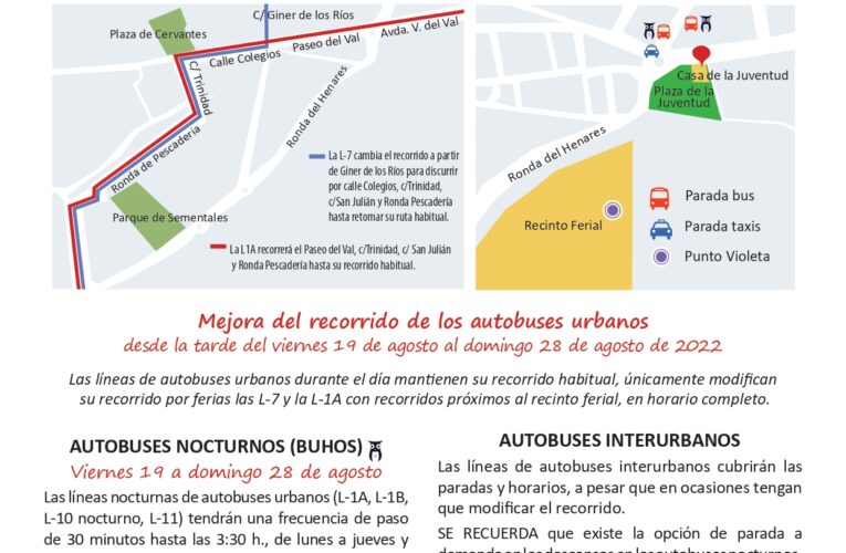 Alcalá apuesta por una movilidad sostenible bajo el lema: “en Ferias, muévete en transporte público”
