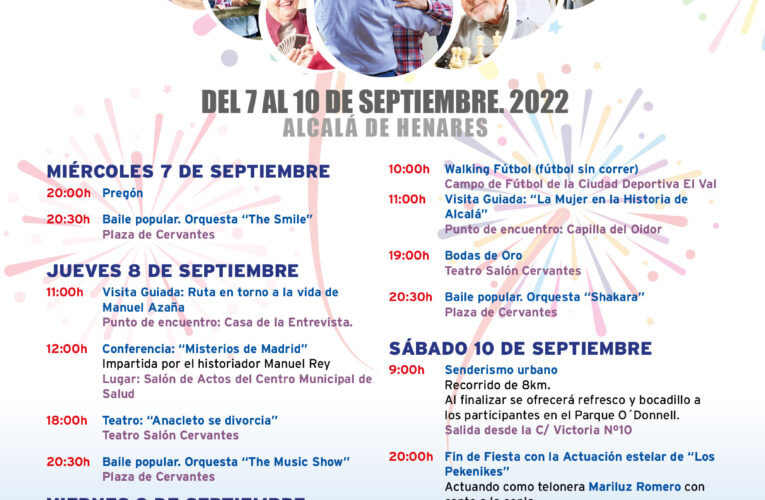 Alcalá celebra su XXXVII Semana del Mayor con música, visitas culturales, teatro y promoción de la actividad física 
