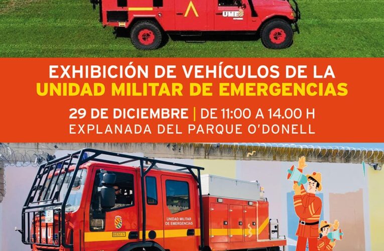 El próximo jueves el Parque O´Donnell acogerá una gran exhibición de vehículos de la UME