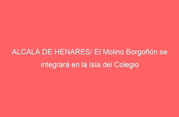 ALCALÁ DE HENARES/ El Molino Borgoñón se integrará en la Isla del Colegio