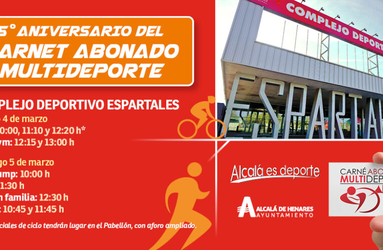 El Complejo Deportivo Espartales celebra el V aniversario del Carné Abonado Multideporte