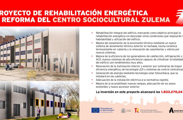 El Centro Sociocultural Zulema y la Casa de la Juventud serán renovados y se convertirán en edificios más sostenibles y eficientes