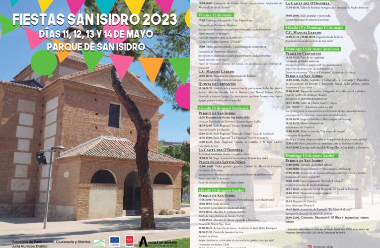 Alcalá celebra del 11 al 14 de mayo las Fiestas de San Isidro con novedades musicales