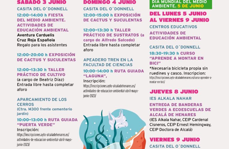 Alcalá celebra del 3 al 9 de junio la XIX edición de la Semana del Medio Ambiente