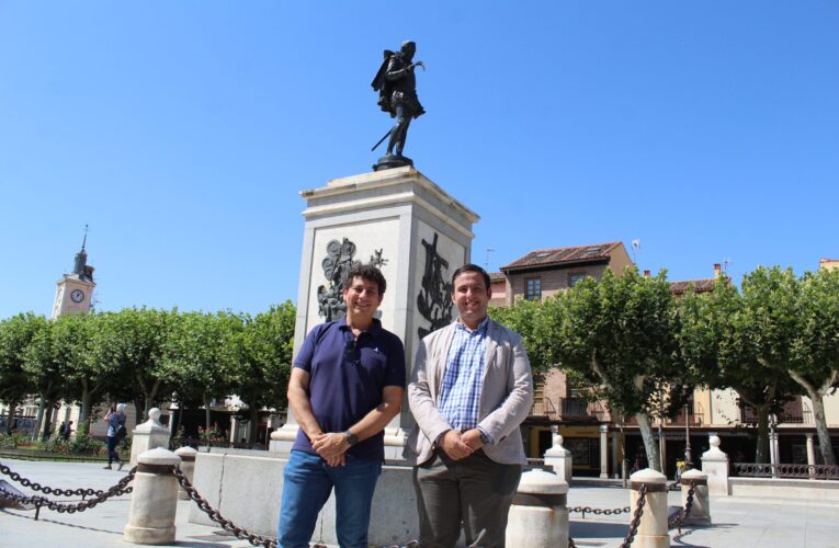 Reinstalada la pluma en la estatua de Cervantes