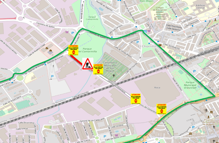 Información de servicio público: cortes en la calle Camarmilla
