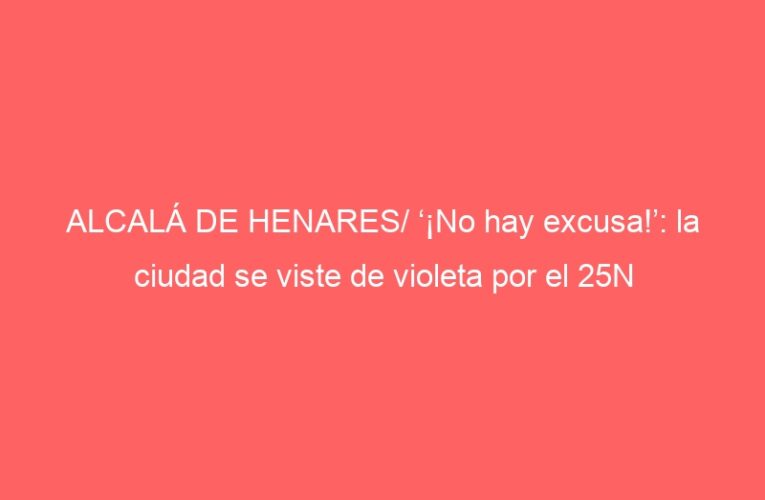 ALCALÁ DE HENARES/ ‘¡No hay excusa!’: la ciudad se viste de violeta por el 25N