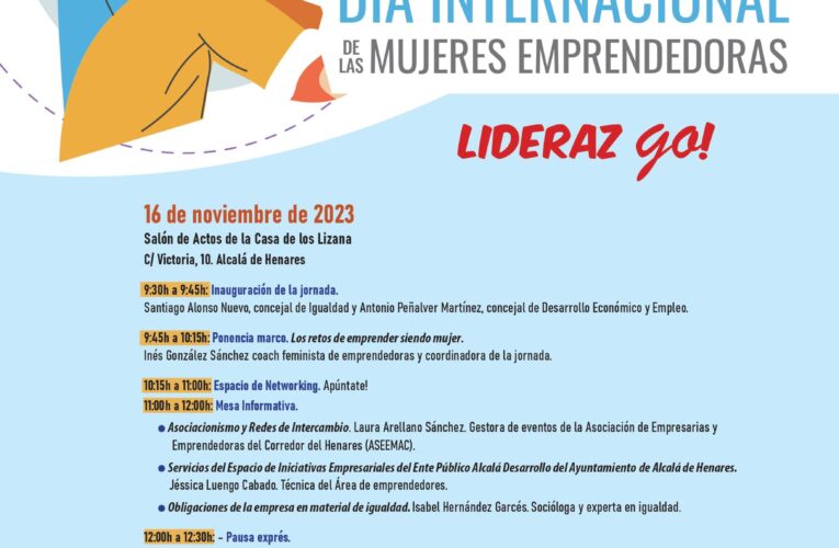 Alcalá celebra el Día Internacional de las Mujeres Emprendedoras el próximo 16 de noviembre