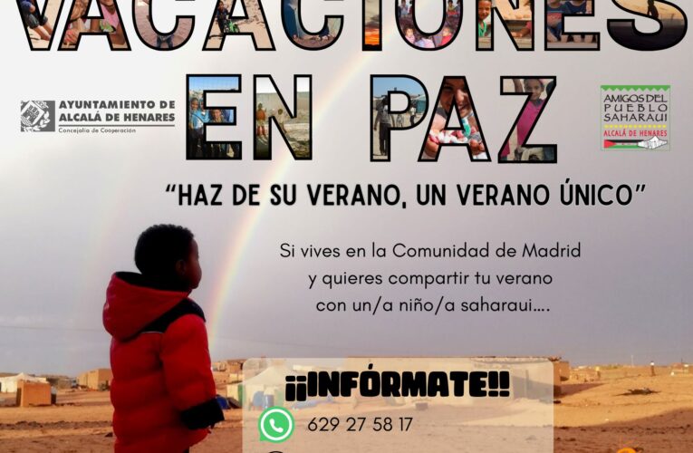 Abierto el plazo para acoger niños y niñas saharauis durante el verano en Alcalá a través del Programa Vacaciones en Paz