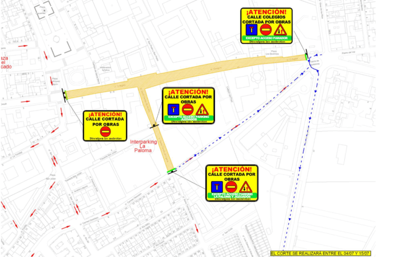 Policía Local Informa: Obras calle Colegios