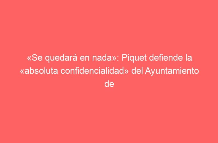 «Se quedará en nada»: Piquet defiende la «absoluta confidencialidad» del Ayuntamiento de Alcalá de Henares