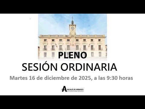 PLENOSESIÓN (nº 19/2025) ORDINARIA Martes 16 de diciembre de 2025, a las 9:30 horas